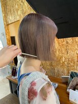 チャプター 問屋町(chapter)&nbsp;髪質改善トリートメントパツっとボブミルクティベージュ韓国ヘア