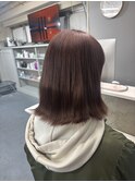 ロブ × ピンクベージュ