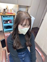 ナンバーエイト(number eight) レイヤーロングニュアンスカラー小顔カット似合わせカット