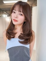 アンジェリカラボ(ANGELICA LABO)&nbsp;ANGELICA 前髪カット レイヤーカット ナチュラルベージュ