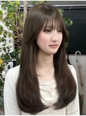 レイヤーカット/オリーブ/ベージュ/グレージュ/透明感/髪質改善