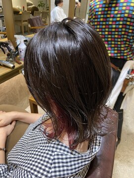 エイト 溝の口店(EIGHT) 【EIGHT溝の口】お客様スタイル_デザインカラー切りっぱなしボブ