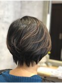 シークレットハイライト×透けバング×ブルーグレージュ×所沢