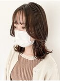 韓国風ミディアムくびれレイヤー