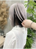 【GEEKS渋谷】インナーカラー/ボブ/ホワイト/ブラック/透明感