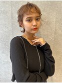 三軒茶屋_レディース_ミディアム_ヘアアレンジ_ボブ_ミルクティ