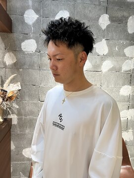 ソワ 四日市(soie) 【soie岡村】アップバングショート/ツイストパーマ