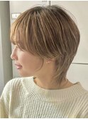 30代40代大人女性/前髪ありショートボブ/ショートヘア/髪質改善