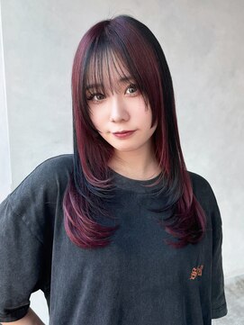 アルバム 池袋(ALBUM) ピンクヘアーアンブレラカラーイメチェン前髪_F0376