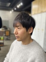 メンズカット バイ ソイクフ(メンズカット by SOY-KUFU)&nbsp;20代30代40代◎スペインカールのブルーブラック韓国マッシュヘア