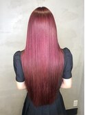 ハイトーンピンクカラー　髪質改善カラー