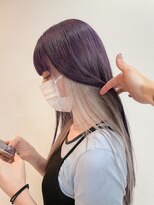 サクラ オモテサンドウ(SAKURA)&nbsp;ハイトーンラベンダー×インナーカラーホワイトベージュ/表参道