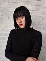 アグ ヘアー アイラ静岡店(Agu hair aila)&nbsp;柴田　モード系◎切りっぱなしボブ×ブルーブラック