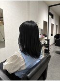 ブルーブラックレイヤーカット／似合わせカット