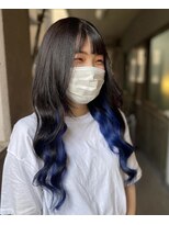 ネオダダ(NeO DADA) #黒髪#部分#インナーブルー#最高の笑顔