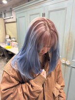 モモ(momo) 人気インナーカラー/イヤリングカラー/ハッシュカット/原宿新宿