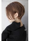 大人可愛い20代30代40代黒髪前下がりショートボブ丸みショート3