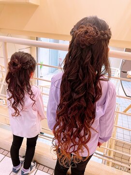 ヘアメイク ジェイエム ハーフアップ&フルール