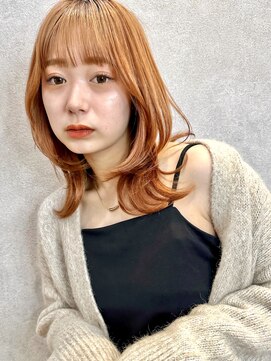 ロンド フィーユ(Lond fille) 韓国ヘア/オレンジカラー/レイヤーカット