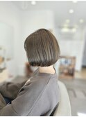 ☆質感にこだわった丸みショートボブ×オリーブベージュ