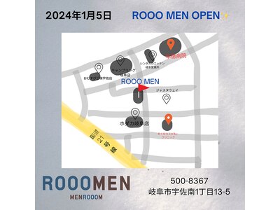 1/5【ROOOMEN】3店舗目OPEN 瀬古は水曜日Rooohair勤務となります