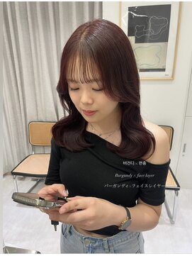 ジーナ 京都河原町(Zina) 髪質改善＊フェイスレイヤーバーガンディー＊【Zina京都河原町】