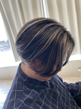 クラウン ヘア ラウンジ(CROWN hair lounge) 【クラウン】20代30代40代メンズセンター×シルバーメッシュ