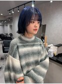 ボブ・ブルーカラー・ネイビーカラー