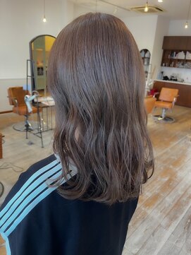 セットアップ 岡山北長瀬店(SET-UP) 小顔ミディアム/モテ髪/くすみカラー/バレイヤージュカラー/韓国