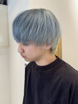 ムーン バイ ケンジ(moon by KENJE) メンズカット×ハイトーンブルー