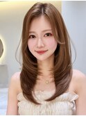 アプリコットオレンジくびれヘアハイライトカラー名古屋ショート