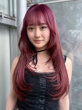 ソル バロール 表参道(SOL .valor) 顔周りレイヤーカットブリーチデザインカラーワンホンレイヤー◆