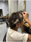 調布メンズデザインカラーハイライトダブルカラー20代