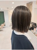 ☆ミルクティーベージュ・ハイライト・きりっぱなしボブ☆