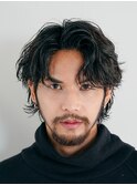 横浜西口メンズショートカット大人スパイラルパーマ垢抜けヘア