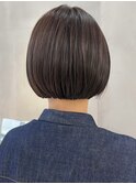20代30代ショートボブ前髪ありボブミニボブ顔周りレイヤーカット