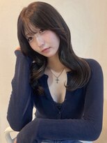 アンニュ(annuy)&nbsp;顔周りカット 20代 アッシュブラウン 透明感カラー 髪質改善