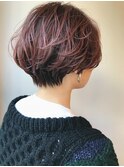 くすみピンクベージュ、ショートボブ　【papre】【心斎橋/本町】