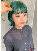 テトヘアー(teto hair)&nbsp;グリーンカラーエメラルドグリーンターコイズグリーン
