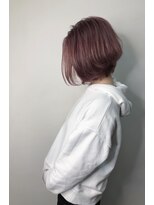 モルニ(MORNI)&nbsp;ラベンダーカラー_マロンベージュ Aラインボブ かきあげ