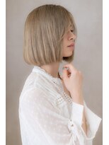 モッズヘア 上尾西口店(mod's hair)&nbsp;ホワイティアッシュ流れるレイヤー大人ボブY上尾10代20代30代