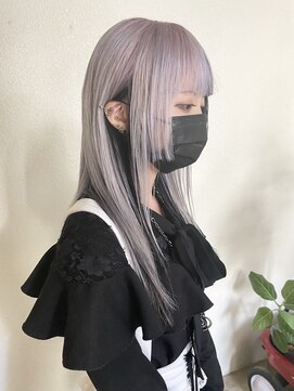 ジェルム ヘアーワークス(germe hair works) 姫カット＋派手カラー