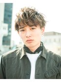 『力石サトシ』波巻き束感ショートツーブロックマッシュ