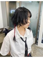 レコ 渋谷(LECO)&nbsp;三つ編みボブウルフ（よこ）