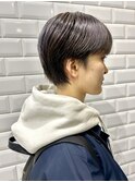 マッシュショート×グレージュカラー