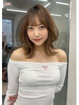 ロンド マーレ 天神大名店(Lond mare) ミディアムレイヤー×ベージュカラー