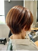 ショートカット20代30代40代前髪あり面長丸顔ショートボブ