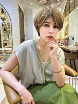 ロンドローズ 名古屋(Lond damaskRose)&nbsp;ブリーチ 学割 オリーブベージュ レイヤーカット リタッチ806