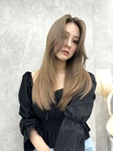 アルドーレフィエロ シンサイバシ(Ardore fiero shinsaibashi) 韓国風レイヤースタイル☆ミルクティーベージュ