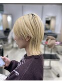 センターパートツーブロックマッシュウルフレイヤー【担当池田】